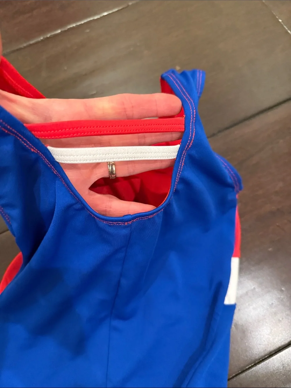 Cat & Jack Red, Blue and White Girls One-Piece Leotard